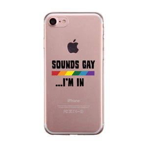 LGBT Sounds Gay Rainbow Clear Phone Case