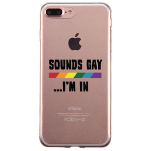 LGBT Sounds Gay Rainbow Clear Phone Case