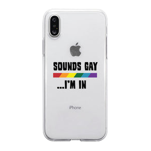 LGBT Sounds Gay Rainbow Clear Phone Case