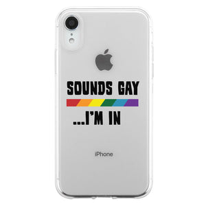 LGBT Sounds Gay Rainbow Clear Phone Case