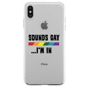 LGBT Sounds Gay Rainbow Clear Phone Case