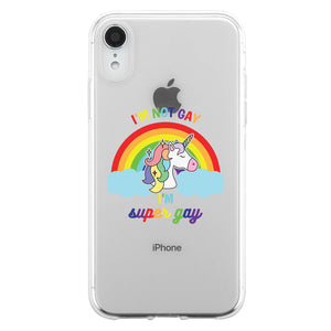 LGBT Gay Unicorn Rainbow Clear Phone Case