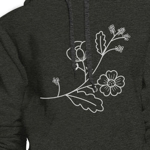 Flower Unisex Dark Gray Hoodie Unique Design Gift For Flower Lovers - 365INLOVE