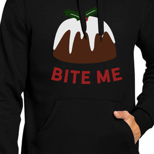 Bite Me Christmas Hoodie Cute Holiday Hooded Pullover Fleece - 365INLOVE