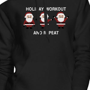 Holiday Workout And Repeat Christmas Hoodie Winter Hooded Fleece - 365INLOVE