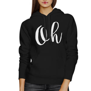 Oh Black Hoodie Pullover Fleece Typographic Christmas Gifts - 365INLOVE