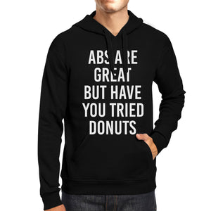 Abs Are Great But Black Hoodie Pullover Fleece Work Out Funny Quote - 365INLOVE