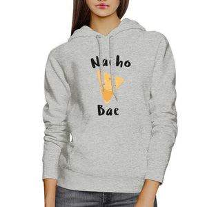 Nacho Bae Unisex Gray Hoodie Cute Graphic Funny Gift Food Lovers - 365INLOVE