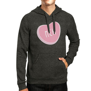 Meh Heart Unisex Gray Hoodie Lovely Graphic Cute Gift Ideas For Her - 365INLOVE