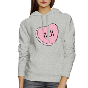 Meh Heart Unisex Gray Hoodie Lovely Graphic Cute Gift Idea For Her - 365INLOVE