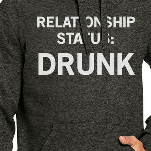 Relationship Status Unisex Dark Grey Fleece Hoodie Humorous Graphic - 365INLOVE