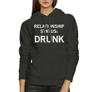 Relationship Status Unisex Dark Grey Fleece Hoodie Humorous Graphic - 365INLOVE