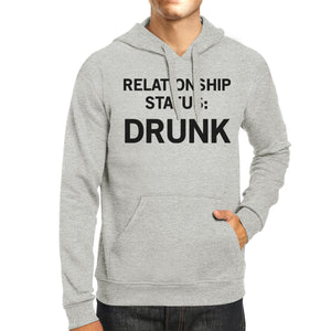 Relationship Status Unisex Grey Fleece Hoodie Humorous Graphic - 365INLOVE