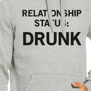 Relationship Status Unisex Grey Fleece Hoodie Humorous Graphic - 365INLOVE