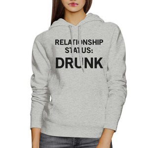 Relationship Status Unisex Grey Fleece Hoodie Humorous Graphic - 365INLOVE