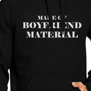 Boyfriend Material Unisex Black Hoodie Cute Gift Ideas For Him - 365INLOVE