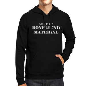 Boyfriend Material Unisex Black Hoodie Cute Gift Ideas For Him - 365INLOVE