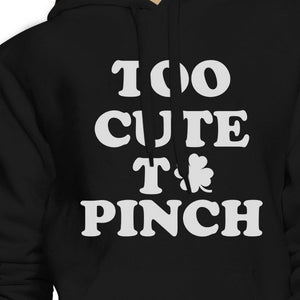 Too Cute To Pinch Black Unisex Hoodie Cute Graphic Top Gift For Her - 365INLOVE