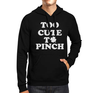 Too Cute To Pinch Black Unisex Hoodie Cute Graphic Top Gift For Her - 365INLOVE