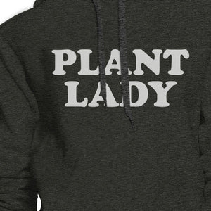 Plant Lady Unisex Dark Grey Hoodie Simple Letter Printed Fleece - 365INLOVE