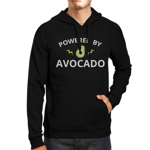 Powered By Avocado Unisex Black Pullover Fleece Cute Design Fleece - 365INLOVE