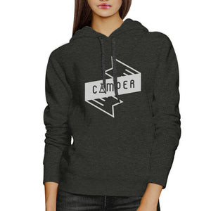 Camper Unisex Dark Gray Graphic Hoodie Round Neck Pullover Fleece - 365INLOVE