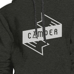 Camper Unisex Dark Gray Graphic Hoodie Round Neck Pullover Fleece - 365INLOVE