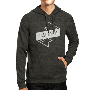 Camper Unisex Dark Gray Graphic Hoodie Round Neck Pullover Fleece - 365INLOVE