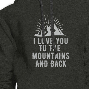 Mountain And Back Unisex Dark Gray Pullover Hoodie Funny Design - 365INLOVE