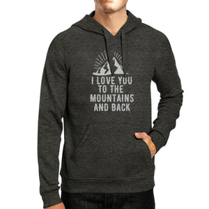 Mountain And Back Unisex Dark Gray Pullover Hoodie Funny Design - 365INLOVE