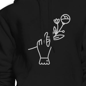 Hand Holding Flower Unique Design Graphic Fleece Hoodie For Friends - 365INLOVE