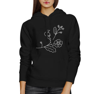 Flower Unisex Hoodie Lovely Flower Design Roundneck Pullover Fleece - 365INLOVE