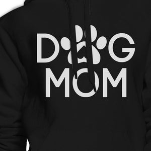 Dog Mom Unisex Black Cute Graphic Hoodie For Dog Owners Round Neck - 365INLOVE