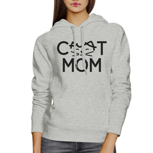 Cat Mom Unisex Grey Cute Design Hoodie Unique Gifts For Cat Lovers - 365INLOVE