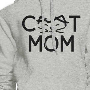 Cat Mom Unisex Grey Cute Design Hoodie Unique Gifts For Cat Lovers - 365INLOVE