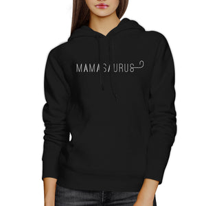 Mamasaurus Black Unisex Simple Design Cute Hoodie For Boys Mom - 365INLOVE