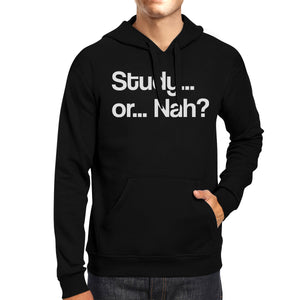 Study Or Nah Black Hoodie