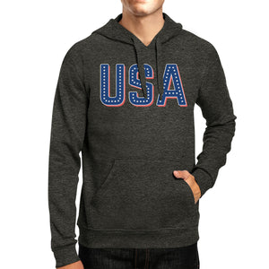 USA With Stars Unisex Black Pullover Hoodie Gift For 4th Of July - 365INLOVE