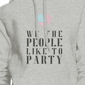 We The People Unisex White Funny Independence Day Design Hoodie - 365INLOVE