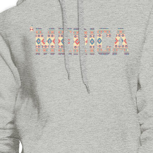 'Merica Unisex White Graphic Hoodie Cute Tribal Pattern Design - 365INLOVE