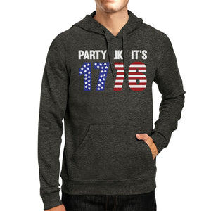 Party Like It's 1776 Unisex Gray Gift Hoodie For Independence Day - 365INLOVE