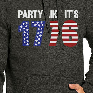 Party Like It's 1776 Unisex Gray Gift Hoodie For Independence Day - 365INLOVE