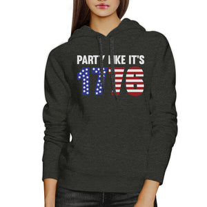 Party Like It's 1776 Unisex Gray Gift Hoodie For Independence Day - 365INLOVE