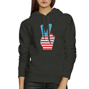 Peace Sign American Flag Unique Design Hoodie For 4th Of July - 365INLOVE