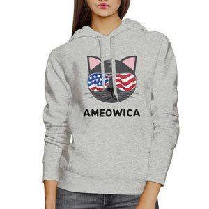 Ameowica Unisex Grey Witty Cat Design Gift Hoodie For Cat Owners - 365INLOVE