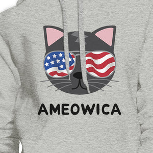 Ameowica Unisex Grey Witty Cat Design Gift Hoodie For Cat Owners - 365INLOVE