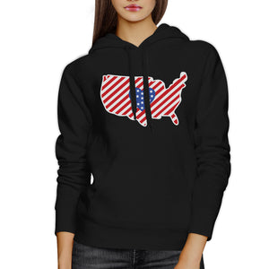 Heart USA Map American Flag Unique 4 Of July Cute Design Hoodie - 365INLOVE