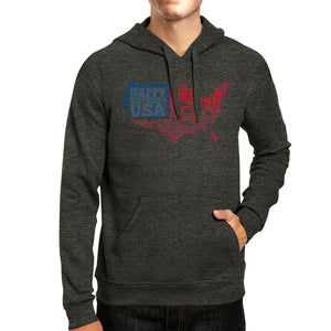 Happy Birthday USA Unisex Dark Gray Hoodie Crewneck Pullover Fleece - 365INLOVE