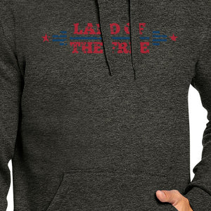 Land Of The Free Unisex Graphic Hoodie Dark Gray Crewneck Pullover - 365INLOVE