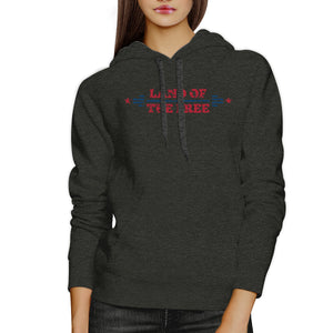 Land Of The Free Unisex Graphic Hoodie Dark Gray Crewneck Pullover - 365INLOVE